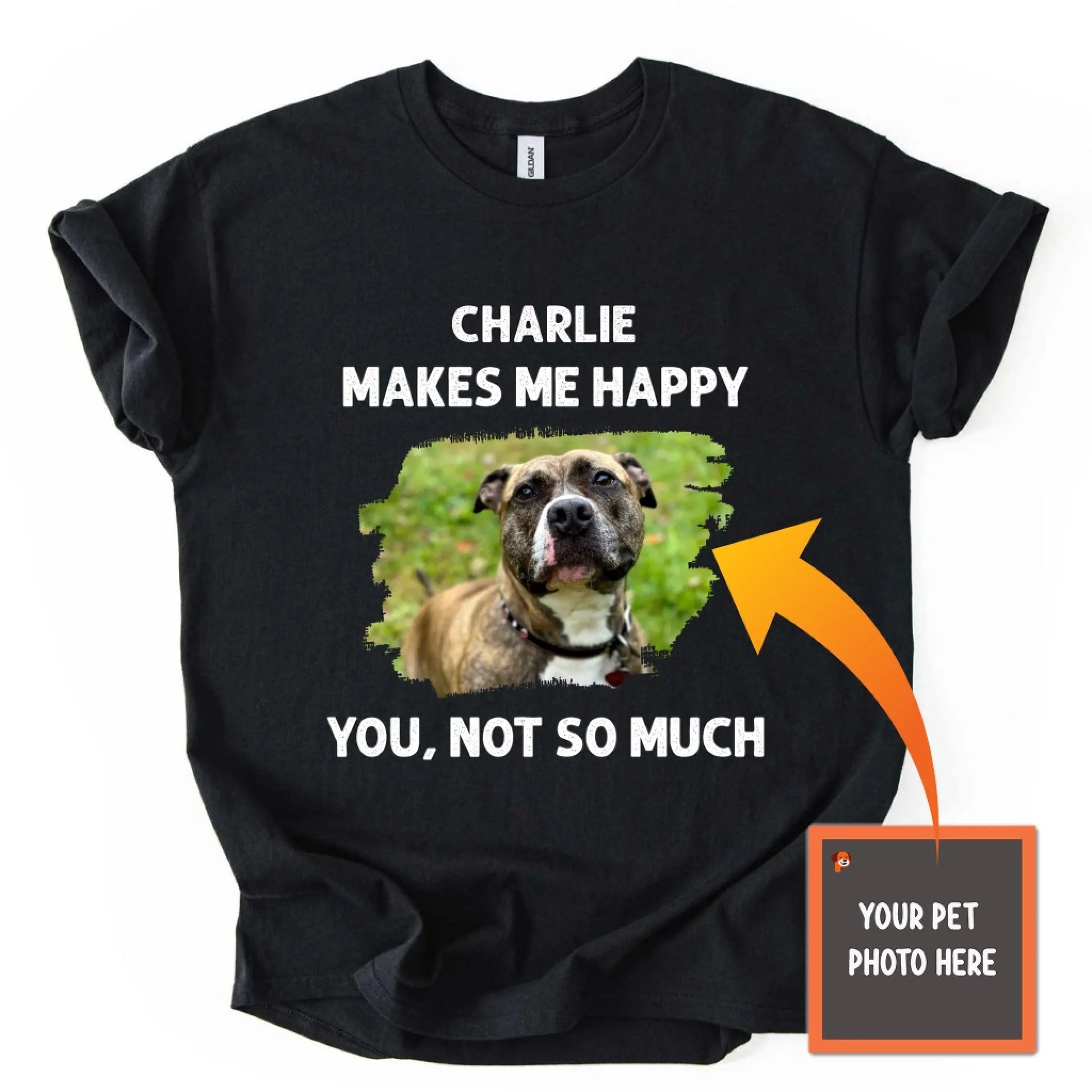 My dog makes me happy personalized T-shirt